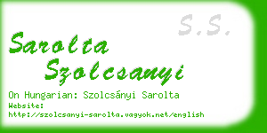 sarolta szolcsanyi business card